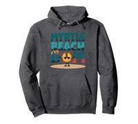 Myrtle Beach Bum Vacation Sun Fun Beach Cadeau pour Amoureux de la Plage Sweat à Capuche, Unisexe pour Adultes, Chiné Foncé, S