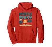 Myrtle Beach Bum Vacation Sun Fun Beach Cadeau pour Amoureux de la Plage Sweat à Capuche, Unisexe pour Adultes, Rouge, S