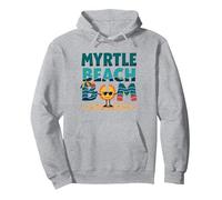 Myrtle Beach Bum Vacation Sun Fun Beach Cadeau pour Amoureux de la Plage Sweat à Capuche, Unisexe pour Adultes, Gris Chiné, XL