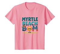 Myrtle Beach Bum Vacation Sun Fun Beach Cadeau pour Amoureux de la Plage T-Shirt, Enfant, Rose, 4 Ans