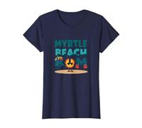Myrtle Beach Bum Vacation Sun Fun Beach Cadeau pour Amoureux de la Plage T-Shirt, Femme, Bleu Marine, 3XL