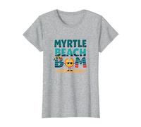 Myrtle Beach Bum Vacation Sun Fun Beach Cadeau pour Amoureux de la Plage T-Shirt, Femme, Gris Chiné, 3XL