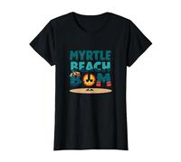 Myrtle Beach Bum Vacation Sun Fun Beach Cadeau pour Amoureux de la Plage T-Shirt, Femme, Noir, XL