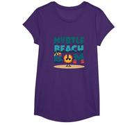 Myrtle Beach Bum Vacation Sun Fun Beach Cadeau pour Amoureux de la Plage T-Shirt, Fille, Violet, L