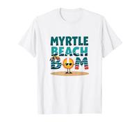 Myrtle Beach Bum Vacation Sun Fun Beach Cadeau pour Amoureux de la Plage T-Shirt, Homme, Blanc, XXL
