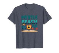 Myrtle Beach Bum Vacation Sun Fun Beach Cadeau pour Amoureux de la Plage T-Shirt, Homme, Bleu Chiné, S