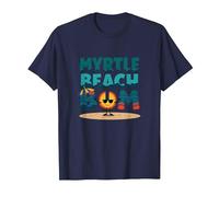 Myrtle Beach Bum Vacation Sun Fun Beach Cadeau pour Amoureux de la Plage T-Shirt, Homme, Bleu Marine, S