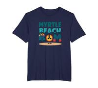Myrtle Beach Bum Vacation Sun Fun Beach Cadeau pour Amoureux de la Plage T-Shirt, Homme Grandes Tailles, Bleu Marine, 5X Tall