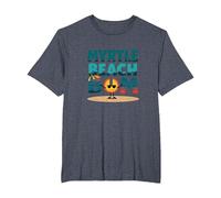 Myrtle Beach Bum Vacation Sun Fun Beach Cadeau pour Amoureux de la Plage T-Shirt, Homme Grandes Tailles, Bleu Chiné, 5X Tall