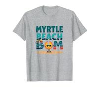 Myrtle Beach Bum Vacation Sun Fun Beach Cadeau pour Amoureux de la Plage T-Shirt, Homme, Gris Chiné, M