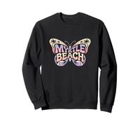 Myrtle Beach Butterfly - Caroline du Sud Nom de la Ville Word Art Sweatshirt