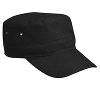 Myrtle Beach Casquette Militaire Enfant en Coton Robuste (Black)