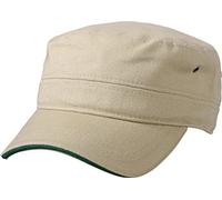 Myrtle Beach Casquette type militaire en coton canvas durable (khaki/dark-green)