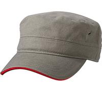 Myrtle Beach Casquette type militaire en coton canvas durable (olive/red)