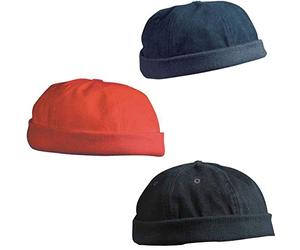 MYRTLE BEACH Lot de 3 Bonnets Marin Docker Velours MB022 Bleu Plage de Myrtle