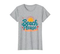 Myrtle Beach Please Vacation Summer Amusement Coastal Art T-Shirt, Femme, Gris Chiné, 3XL