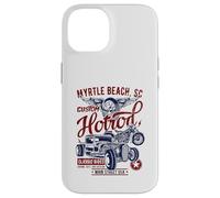 Myrtle Beach SC Vintage Hotrod Voiture et Moto Coque pour iPhone 14