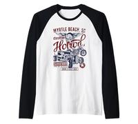 Myrtle Beach SC Vintage Hotrod Voiture et Moto Manche Raglan