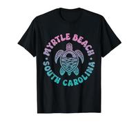 Myrtle Beach Souvenir de Tortue Caroline du Sud Groovy Retro T-Shirt Graphique avec Valeur