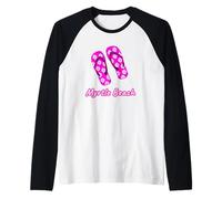 Myrtle Beach Tongs Nautiques à Fleurs Roses Manche Raglan