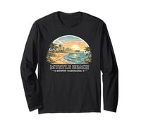 Myrtle Beach Vintage Sunset Retro, Caroline du Sud Manche Longue