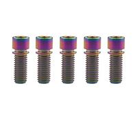 MyrXFb Boulon, boulon banjo, boulons, boulons à tête conique, 5 pièces M7 x 20 25 mm Ti Bolt Vis à tête cylindrique hexagonale intérieure avec rondelle Vis de vélo Accessoires de vélo (longueur : 25