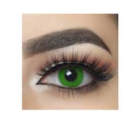 MYSA LENS® Lentilles De Contact De Couleur Fantaisie Crazy Lens Cosplay Yeux Vert Out Green Etui Offert 12 Mois sans correction12 Mois sans correction