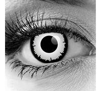 MYSA LENS Lentilles De Contact De Couleur halloween blanche Déguisement en vampire lunatic Etui Offert 12 Mois sans correction
