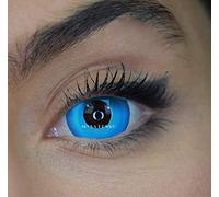 MYSA LENS® Mini Sclera 17MM Lentilles De Contact De Couleur Blue Out Bleu Etui Offert 12 Mois sans correction