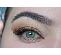 MYSALENS® Lentilles De Contact De Couleur Green Vert Ocean Naturelle très haute opacité Kit De Rangement Boitier Pince applicateur Offert 12 Mois sans correction