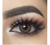 MYSALENS® Lentilles De Contact De Couleur Marron 3T Avec Accessoires et solution 12 Mois sans correction