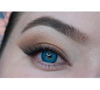 MYSALENS® Lentilles De Contact De Couleur Naturelle Hidrocharme Marine Bleu très haute opacité Kit De Rangement Boitier Pince applicateur Offert 12 Mois sans correction