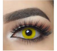 MYSALENS® Lentilles De Contact De Couleur Yellow Out Jaune Avizor Solution Multifonctions 10ML Kit De Rangement Offert 12 Mois