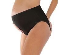 MYSANITY - Culottes de Maternité en Coton et Modal Taille Haute I Slips de Grossesse Ultra Confortables pour Chaque Phase de la Grossesse, Noir, XL Femme
