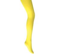 MYSASI Collant 40 Deniers XL Stretch Doux Femme Ado Grande Taille Courbe Sexy Travail Ecole Soirée, Jaune électrique, XL Plus Tall