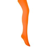 MYSASI Collant 40 Deniers XL Stretch Doux Femme Ado Grande Taille Courbe Sexy Travail Ecole Soirée, Orange fluo, XL Plus Tall