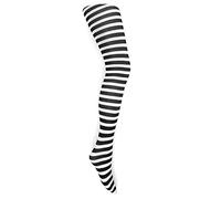 MYSASI Collants rayés, Blanc et noir, L Grote maten