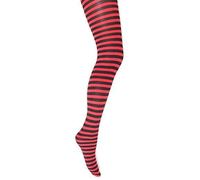 MYSASI Collants rayés pour femme Taille S, Rayures rouges et noires, S Petite