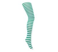 Mysasi London - Collants - 40 DEN - Fille Multicolore Emerald Green and White