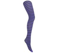 Mysasi London Collants rayés pour femme - Taille M - XL - Couleurs disponibles, Noir/violet, M