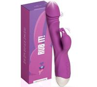 MySecretCase Rabbit Vibromasseurs Feminin 10 Modes Vibration Gode Vibro-Masseur Double Stimulateur Clitoridien Vibromasseur Point G Sextoy Femme Dildo Silicone Jouet Sexuel Sextoy Femme USB Vibrator