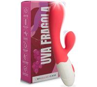MySecretCase Sextoy Femme Rabbit Vibromasseurs Feminin Clitoridien et Point G 10 Modes de Vibration Silicone 20 cm Gode Double Pénétration Femme Jouet Sexuel USB IPX4 Sextoyse Couple Plaisir