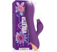 MySecretCase Vibromasseur Rabbit 12 Modes de Vibration Vibro Clitoridiennes 17,5cm Gode Vibro-Masseur USB Sextoyse Femme Clitoridienne Point G Dildo Silicone Jouet Sexualité Couple IPX5