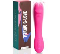 MySecretCase Vibromasseurs Feminin Vibromasseur Point G Courbé Stimulateur Interne Puissant Gode Vibro-Masseur Silicone Jouer Sexuelle Pour Femme 10 Modes Vibration IPX7 USB Jouet Intime Sextoy Couple