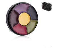 Mysense Kit de maquillage SFX Zombie à 6 couleurs avec roue à effets spéciaux pour Halloween, non toxique, peinture pour le visage, corps, huile, Sfx avec éponge