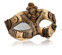 MYSEUNI Masque mécanique Steampunk 2024 - Masque de bal masqué pour homme - Pour fête, bal, Noël