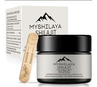 Myshilaya Shilajit -75% Acide Fulvique - Résine de Shilajit de l’Himalaya 30g - Qualité Or avec Doseur en Bois - Naturel Riche en Minéraux & Oligo-Éléments