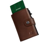 MYSHION Portefeuille pour homme avec porte-cartes pop-up minimaliste à trois volets, blocage RFID avec poche zippée pour pièces de monnaie, fenêtre pour carte d'identité, compartiment pour billets et