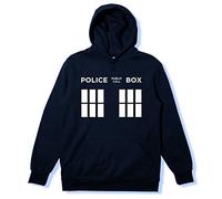 MyShirt - Sweat à capuche inspiré de Police Box pour adulte Dr Who Tardis Navy Hoodie - Bleu - Small