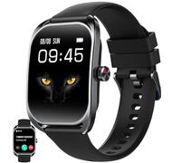 MYSHUN Montre Connectée Femme and Montre Homme avec Appels Bluetooth, 2,01'' Smartwatch Diamond avec 100+ Modes Sportifs/SpO2/Fréquence Cardiaque/Sommeil/pour Android iOS (Noir)